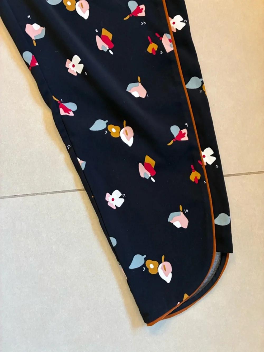 Ted Baker Black Joggers with Multicolor Abstract Print